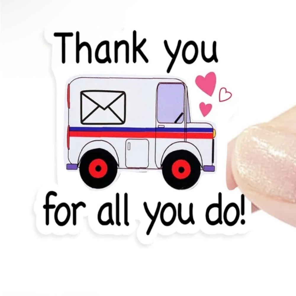 100 Thank You For All You Do! Mail Carrier Stickers - Picture 2 of 3